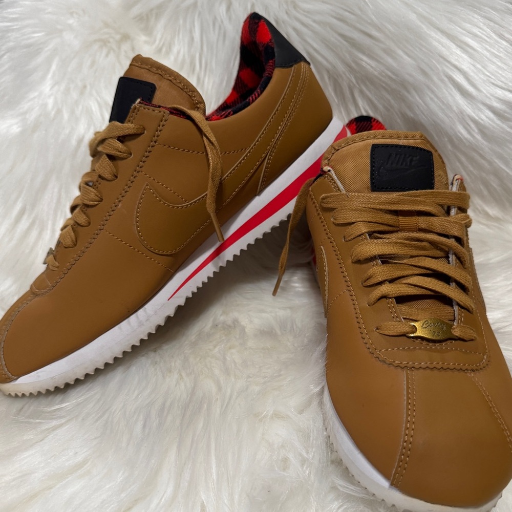 Nike Cortez Basic Premium Wheat Plaid, Men’s 8.5, W 10 Festive Vintage Cabincore - Picture 1 of 9